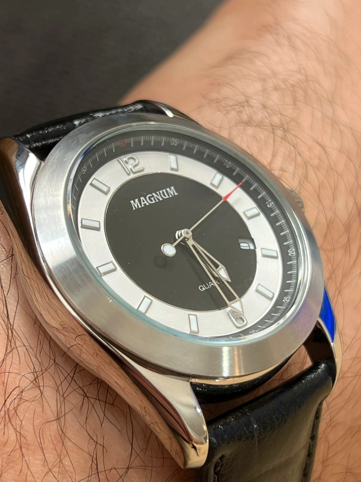 Montre Magnum Quartz Bull Eye 38 mm | Boîtier, garantie en cours de validité et 2 bracelets | Fabriqué au Brésil – photo 13